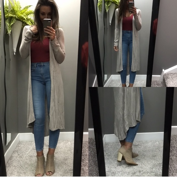 Express Sweaters - Neutral long cardigan